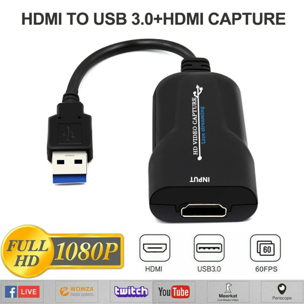 1080P 4K HDMI to USB 3.0 HD capture card Video Capture Card Game Audio Video Live Streaming
1080P 4K HDMI to USB 3.0 HD capture card Video Capture Card Game Audio Video Live Streaming