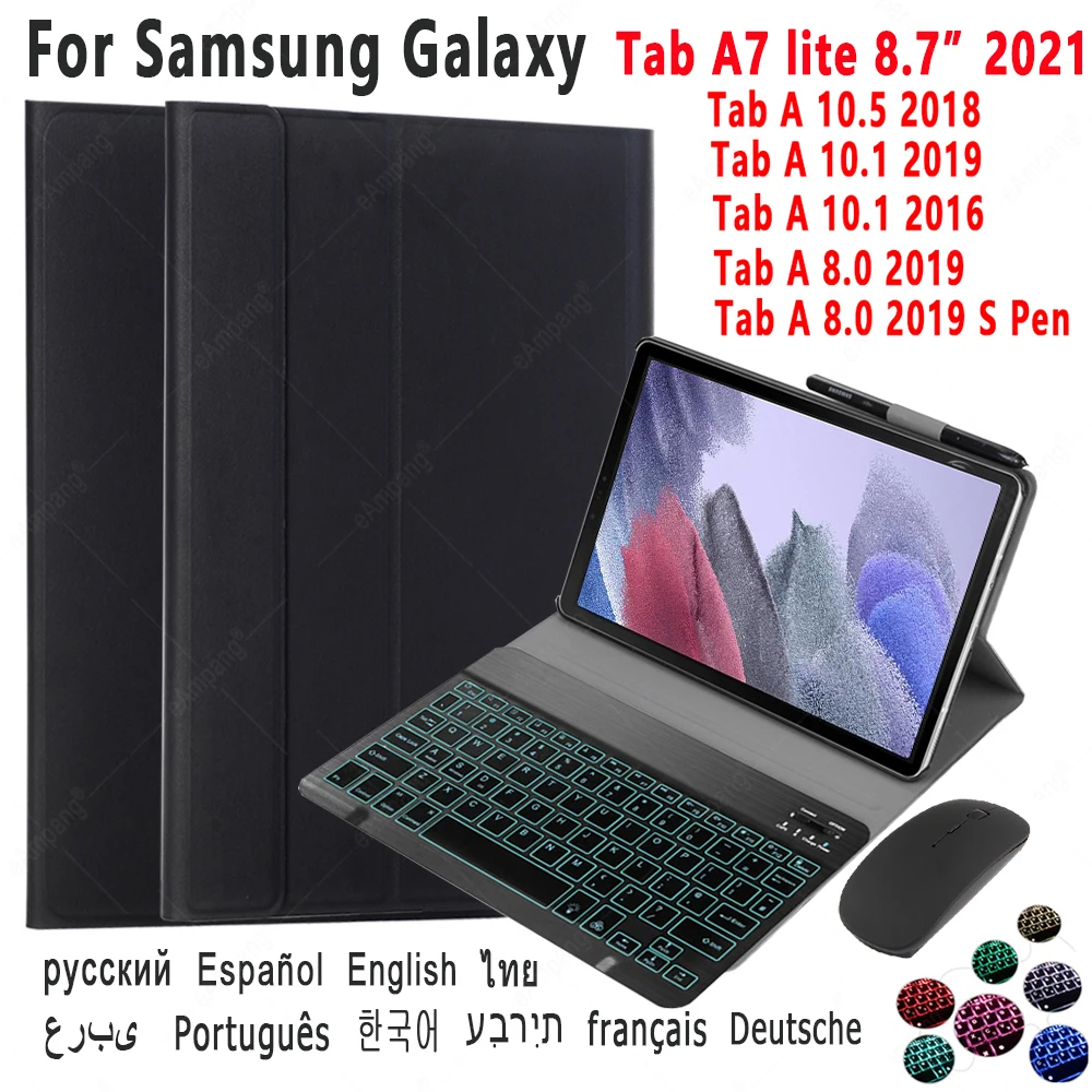 Backlit Keyboard Case For Samsung Galaxy Tab A7 lite 8.7 2021 T220 Light Keyboard Case for Tab A8 2021 A7 2020 A 10.1 10.5 Cover
Backlit Keyboard Case For Samsung Galaxy Tab A7 lite 8.7 2021 T220 Light Keyboard Case for Tab A8 2021 A7 2020 A 10.1 10.5 Cover