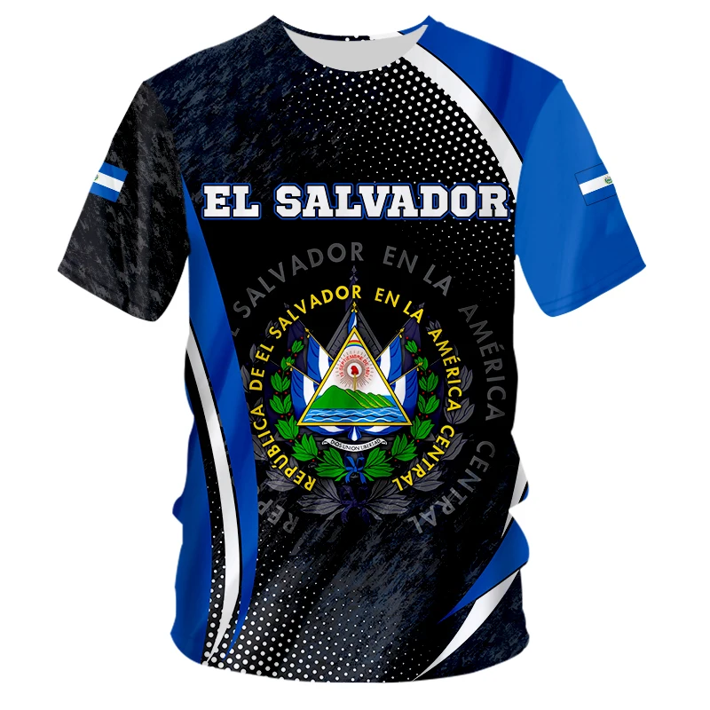 3D Printed Men's T-shirt with National Flag of the Republic of El Salvador in Spain, Oversized Photo Clothing, National Blue Fla
3D Printed Men's T-shirt with National Flag of the Republic of El Salvador in Spain, Oversized Photo Clothing, National Blue Fla