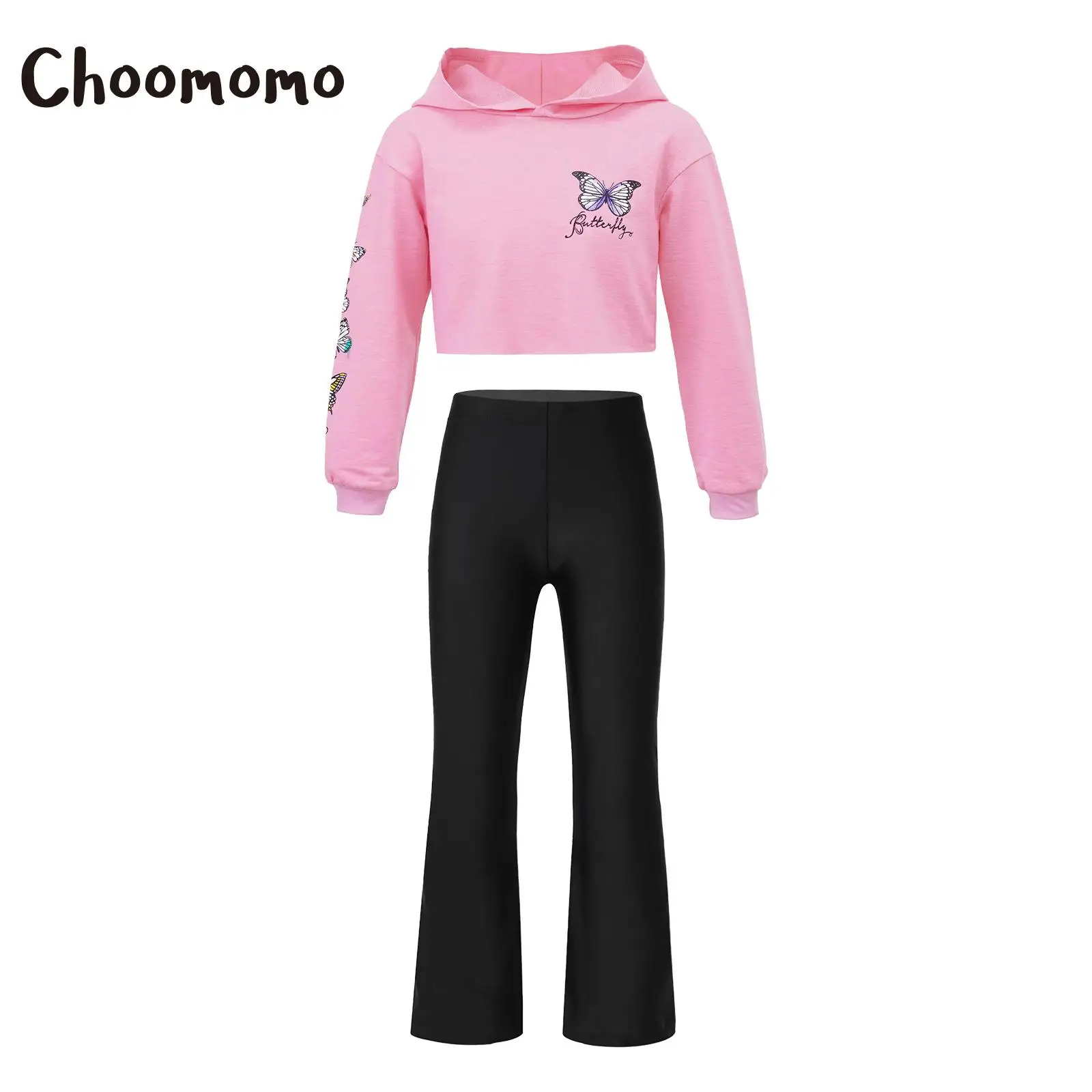 Choomomo Kids Girls 6-14 2Pcs Cropped Long Sleeve Sweatshirts and Loose Pants with Hooded Butterfly Printed Casual Sports Suits
Choomomo Kids Girls 6-14 2Pcs Cropped Long Sleeve Sweatshirts and Loose Pants with Hooded Butterfly Printed Casual Sports Suits