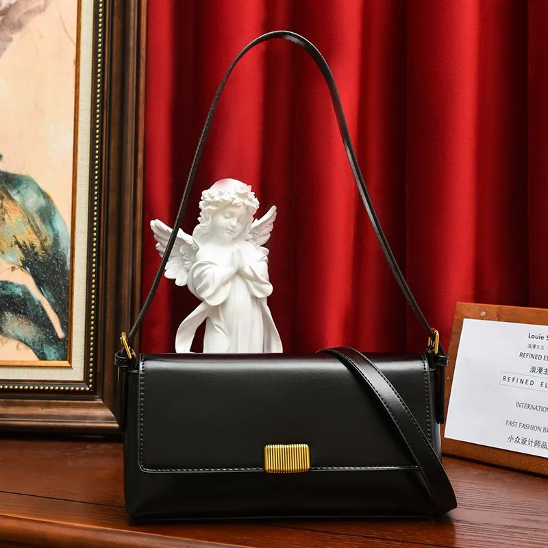 Motingsome 2023 Winter New Retro Women Cowhide Leather Shoulder Bag Unique Ladies Underarm Handbag Elegant Ladies Party Purses 
Motingsome 2023 Winter New Retro Women Cowhide Leather Shoulder Bag Unique Ladies Underarm Handbag Elegant Ladies Party Purses