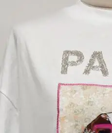 Women Cotton O-Neck Letters Diamond Beaded T Shirt Short Sleeve Casual Lady Puppy Pattern Tee 2022 Spring Summer
Women Cotton O-Neck Letters Diamond Beaded T Shirt Short Sleeve Casual Lady Puppy Pattern Tee 2022 Spring Summer