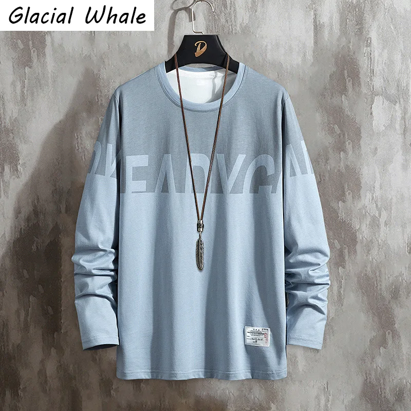 GlacialWhale Mens T Shirt Men 2022 Spring Oversized 100% Cotton Long Sleeve Tshirt Japanese Streetwear Vintage Blue T-Shirt Men
GlacialWhale Mens T Shirt Men 2022 Spring Oversized 100% Cotton Long Sleeve Tshirt Japanese Streetwear Vintage Blue T-Shirt Men