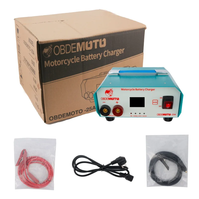OBDEMOTO-25A Motorcycle Battery Charger Professional For ECU Coding Remap Programming Diagnostic Service
OBDEMOTO-25A Motorcycle Battery Charger Professional For ECU Coding Remap Programming Diagnostic Service