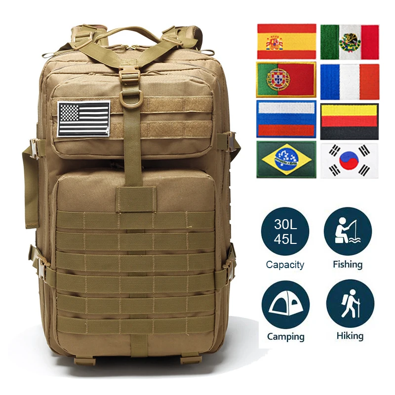 

Военный тактический рюкзак для женщин, оборудование для кемпинга, спортивные тактические принадлежности для пешего туризма, треккинга, скалолазания, дорожная сумка для мужчин, рюкзак