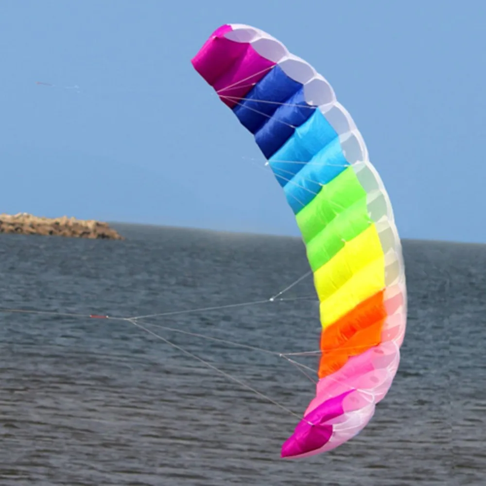 1.4/2/2.7m Rainbow Dual Line Kitesurfing Stunt Parachute Soft Parafoil Surfing Kite Sport Kite Large Outdoor Beach Flying Kite
1.4/2/2.7m Rainbow Dual Line Kitesurfing Stunt Parachute Soft Parafoil Surfing Kite Sport Kite Large Outdoor Beach Flying Kite