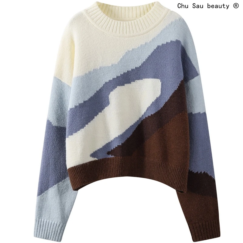 2020 New Fashion Autumn Vintage Oil Print Style Knitted Sweater Pullovers Women Fall O-neck Jumper Casual Loose Sweaters Female
2020 New Fashion Autumn Vintage Oil Print Style Knitted Sweater Pullovers Women Fall O-neck Jumper Casual Loose Sweaters Female