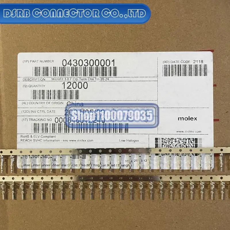 12000 шт./партия, новые и оригинальные 43030-0001 430300001
12000 шт./партия, новые и оригинальные 43030-0001 430300001