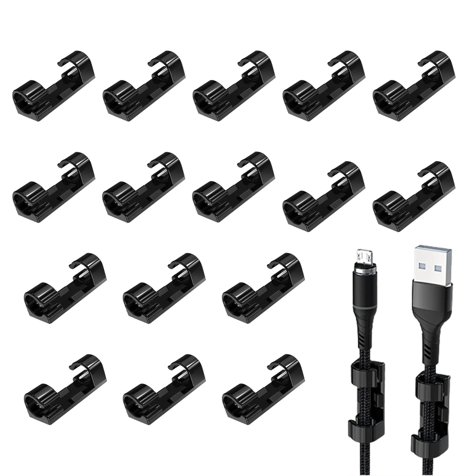 16 Pcs Self Stick Wire Cable Cord Clips Clamp Table Wall Tidy Organizer Holder Fixer Fastener Holder For Computer Data Cable
16 Pcs Self Stick Wire Cable Cord Clips Clamp Table Wall Tidy Organizer Holder Fixer Fastener Holder For Computer Data Cable