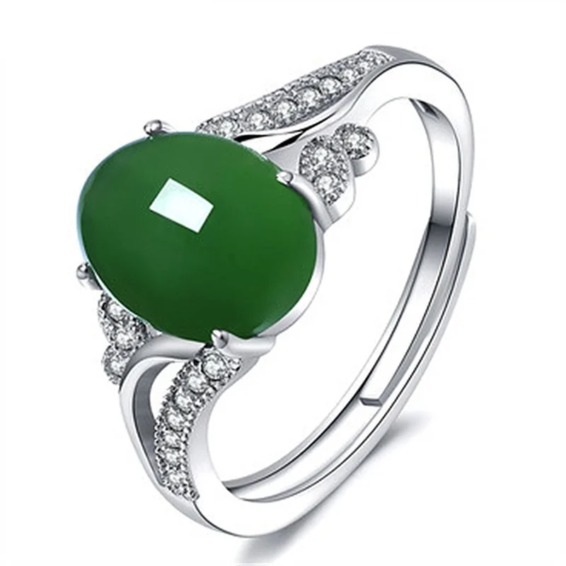 Natural Green Chalcedony Hand Carved Water Drop Ring Fashion Boutique Jewelry Men's and Women's Agate Opening Adjustable Ring
Natural Green Chalcedony Hand Carved Water Drop Ring Fashion Boutique Jewelry Men's and Women's Agate Opening Adjustable Ring