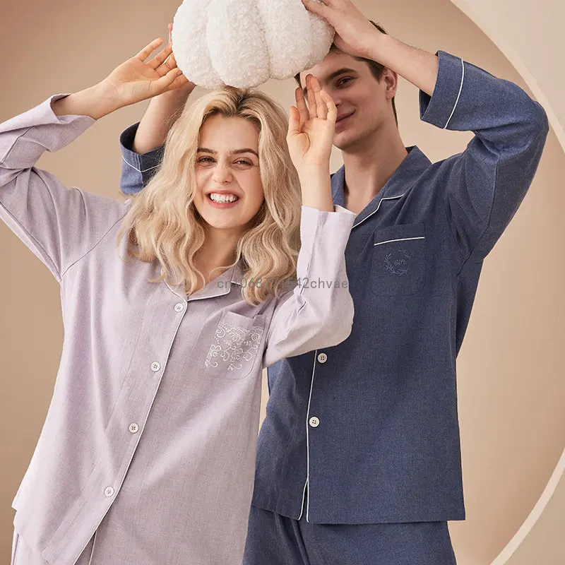 2022 New Loose Couple Pajamas Set Autumn Winter Pijamas Pure Cotton Brushed Warm Men Women Solid Casual Homewear Suits
2022 New Loose Couple Pajamas Set Autumn Winter Pijamas Pure Cotton Brushed Warm Men Women Solid Casual Homewear Suits