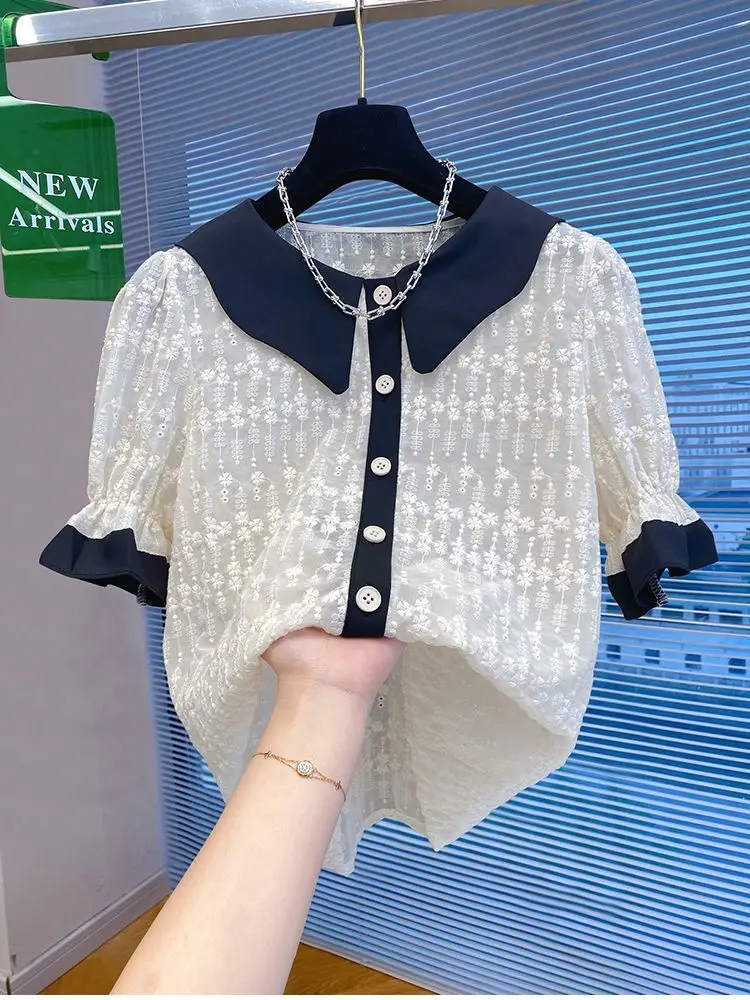 SuperAen 2022 новая комбинированная цветная контрастная блузка, модные открытые шифоновые женские топы на крючках (лето)
SuperAen 2022 новая комбинированная цветная контрастная блузка, модные открытые шифоновые женские топы на крючках (лето)