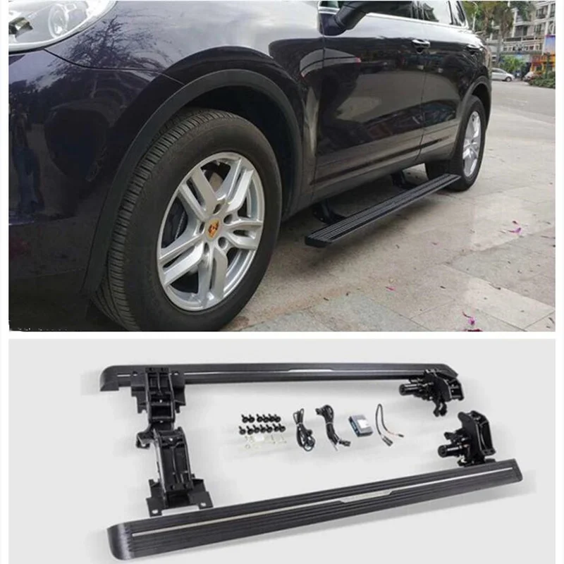 

Electric Motor Automatic Switch Closed Running Boards For Porsche Cayenne 2011-2017 Side Step Bar Pedals Nerf Bars
