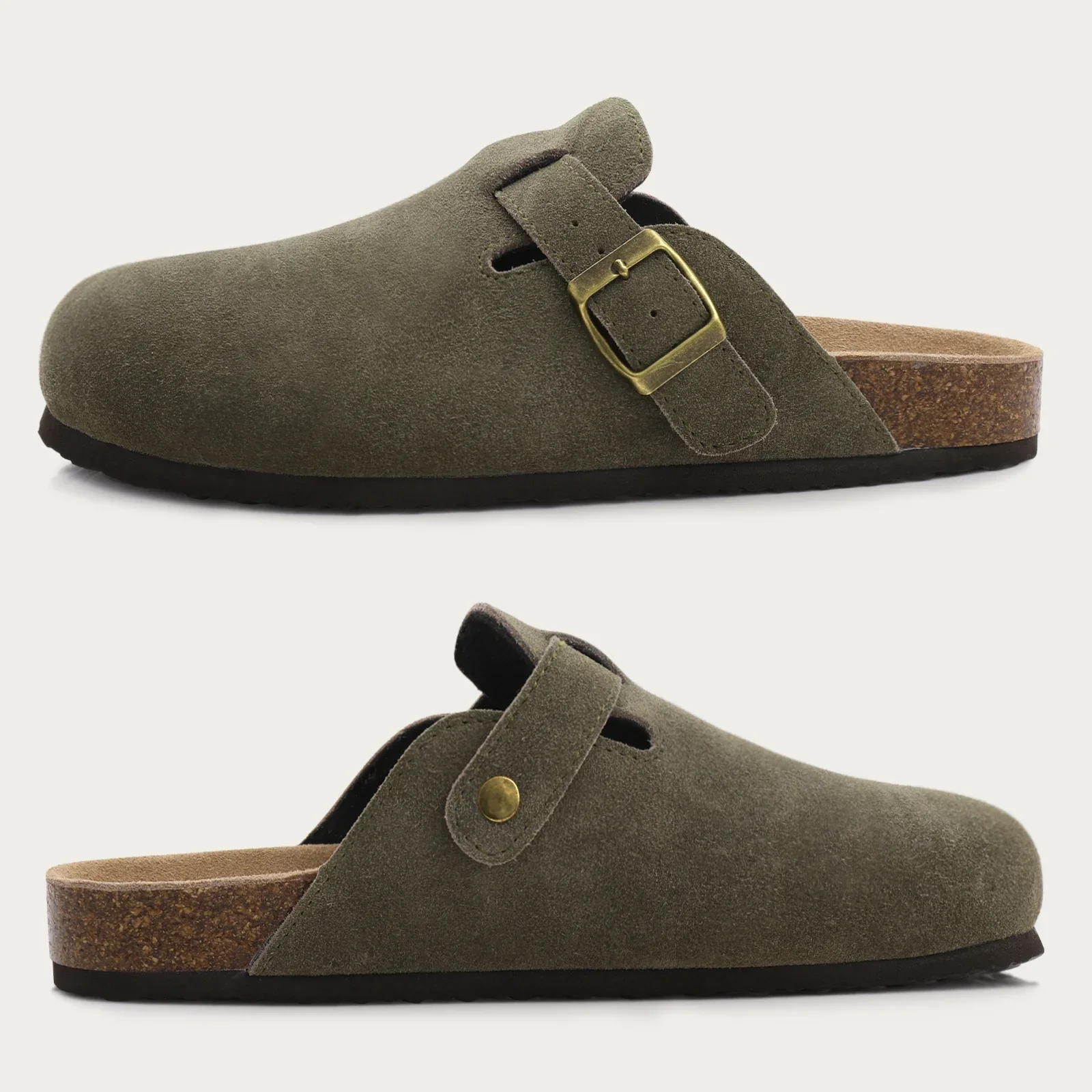 Fashion Women's Suede Mules Slippers Boston Clogs Cork Insole Sandals With Arch Support Outdoor Beach Slides Home Shoes
Fashion Women's Suede Mules Slippers Boston Clogs Cork Insole Sandals With Arch Support Outdoor Beach Slides Home Shoes