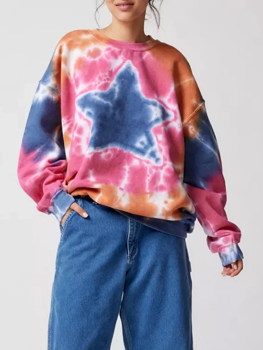 Combhasaki Women's Y2K Grunge Oversized Sweatshirts Tie-Dye Stars Print Long Sleeve Crew Neck Pullovers Fall Winter Casual Tops
Combhasaki Women's Y2K Grunge Oversized Sweatshirts Tie-Dye Stars Print Long Sleeve Crew Neck Pullovers Fall Winter Casual Tops
