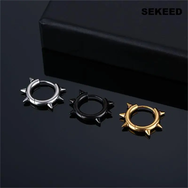 Stainless Steel Pointed Cone Rivet Coil Earrings Fashion Jewelry Titanium Steel Earrings Round Thread Circle Earrings 귀걸이 장신구
Stainless Steel Pointed Cone Rivet Coil Earrings Fashion Jewelry Titanium Steel Earrings Round Thread Circle Earrings 귀걸이 장신구