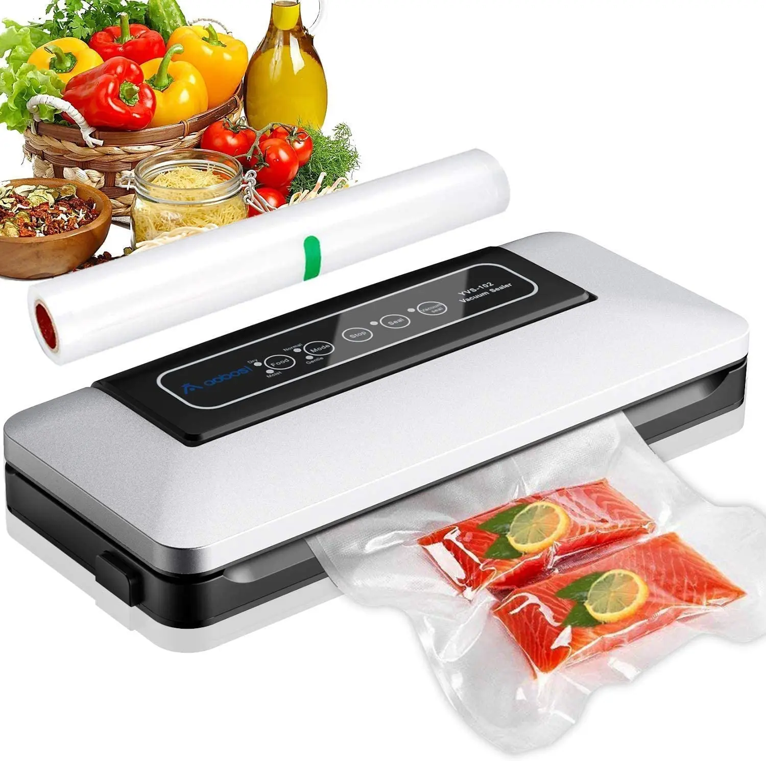 Vacuum Sealer Machine, 5 in 1 Automatic Food Sealing, Store Food, Dry and Wet Modes
Vacuum Sealer Machine, 5 in 1 Automatic Food Sealing, Store Food, Dry and Wet Modes