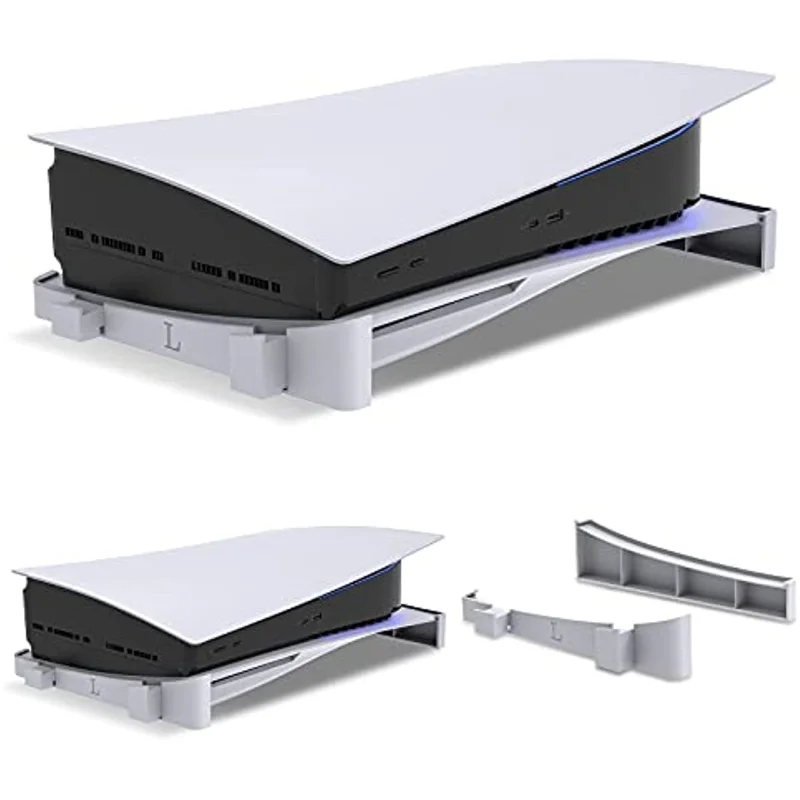 Horizontal Stand for Playstation 5, Console Lay Down Stand with Adjustable Snap-in Bracket and Nonslip Rubber Feet,
Horizontal Stand for Playstation 5, Console Lay Down Stand with Adjustable Snap-in Bracket and Nonslip Rubber Feet,