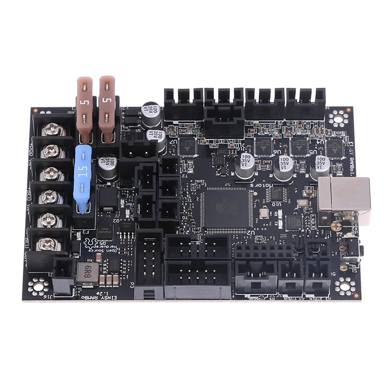 EinsyRambo 1.1b Mainboard Einsy Rambo For Prusa I3 MK3 MK3S With TMC2130 Stepper Drivers SPI Control 4 Mosfet Switched Outputs
EinsyRambo 1.1b Mainboard Einsy Rambo For Prusa I3 MK3 MK3S With TMC2130 Stepper Drivers SPI Control 4 Mosfet Switched Outputs