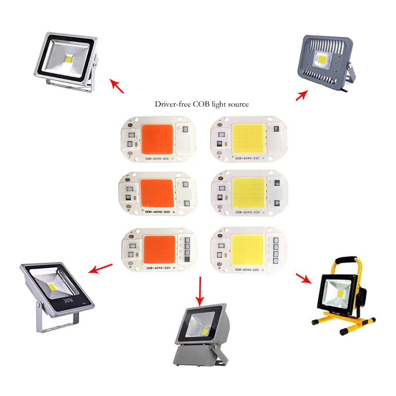 YANKE LED COB светящийся чип 20Вт/30Вт/50Вт AC220V
YANKE LED COB светящийся чип 20Вт/30Вт/50Вт AC220V