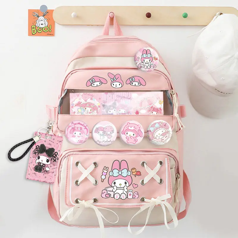 Kawaii Kuromi My Melody Cinnamoroll аниме Sanrioed рюкзак с героями мультфильмов, милый студент, креативная большая емкость, школьная сумка, подарок
Kawaii Kuromi My Melody Cinnamoroll аниме Sanrioed рюкзак с героями мультфильмов, милый студент, креативная большая емкость, школьная сумка, подарок