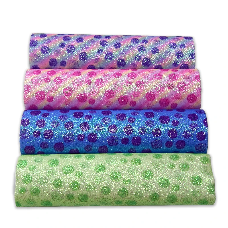 Rose Flower Printed Shiny Fine Glitter Faux Leather Fabric Roll for Clothing/Shoe/Bag/Craft/Hair Bow/Cover Spakly Leatherette
Rose Flower Printed Shiny Fine Glitter Faux Leather Fabric Roll for Clothing/Shoe/Bag/Craft/Hair Bow/Cover Spakly Leatherette