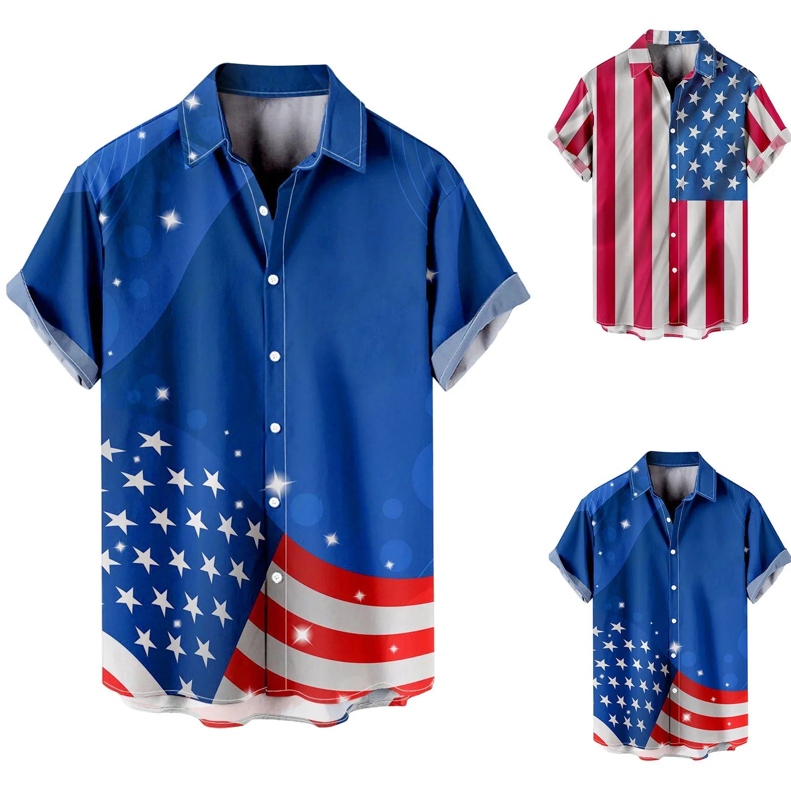 Mens Turtleneck Shirts Long Sleeve Mens Fashion And Leisure Independence Day 3D Digital Printing Buckle Lapel Short Sleeve Shirt
Mens Turtleneck Shirts Long Sleeve Mens Fashion And Leisure Independence Day 3D Digital Printing Buckle Lapel Short Sleeve Shirt
