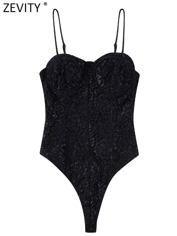 Zevity Women Sexy Adjustable Spaghetti Strap Black Lace Slim Bodysuits Ladies Back Zipper Sling Playsuits Mujer Rompers LS3011
Zevity Women Sexy Adjustable Spaghetti Strap Black Lace Slim Bodysuits Ladies Back Zipper Sling Playsuits Mujer Rompers LS3011