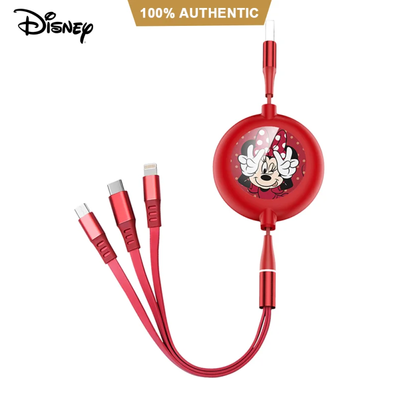 Disney 3-in-1 USB Charging Cable 5-Position Adjustment Lightning Micro-USB Type-C Fast Charge for iOS and Android
Disney 3-in-1 USB Charging Cable 5-Position Adjustment Lightning Micro-USB Type-C Fast Charge for iOS and Android