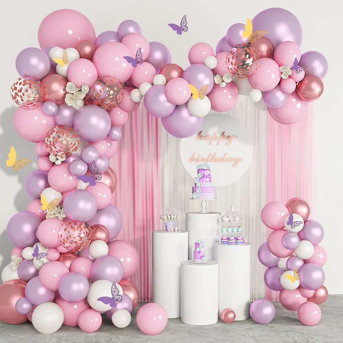 Pink Purple Butterfly Balloon Garland Arch Kit Birthday Party Decor Kids Latex Confetti Wedding Birthday Ballon Baby Shower Girl
Pink Purple Butterfly Balloon Garland Arch Kit Birthday Party Decor Kids Latex Confetti Wedding Birthday Ballon Baby Shower Girl