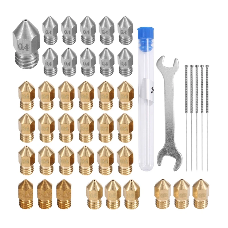 3D Printer Nozzles Kit,MK8 3D Printer Extruder Nozzles For Creality Ender 3 Ender 3 Pro Ender 5 Ender 5 Pro CR-10
3D Printer Nozzles Kit,MK8 3D Printer Extruder Nozzles For Creality Ender 3 Ender 3 Pro Ender 5 Ender 5 Pro CR-10