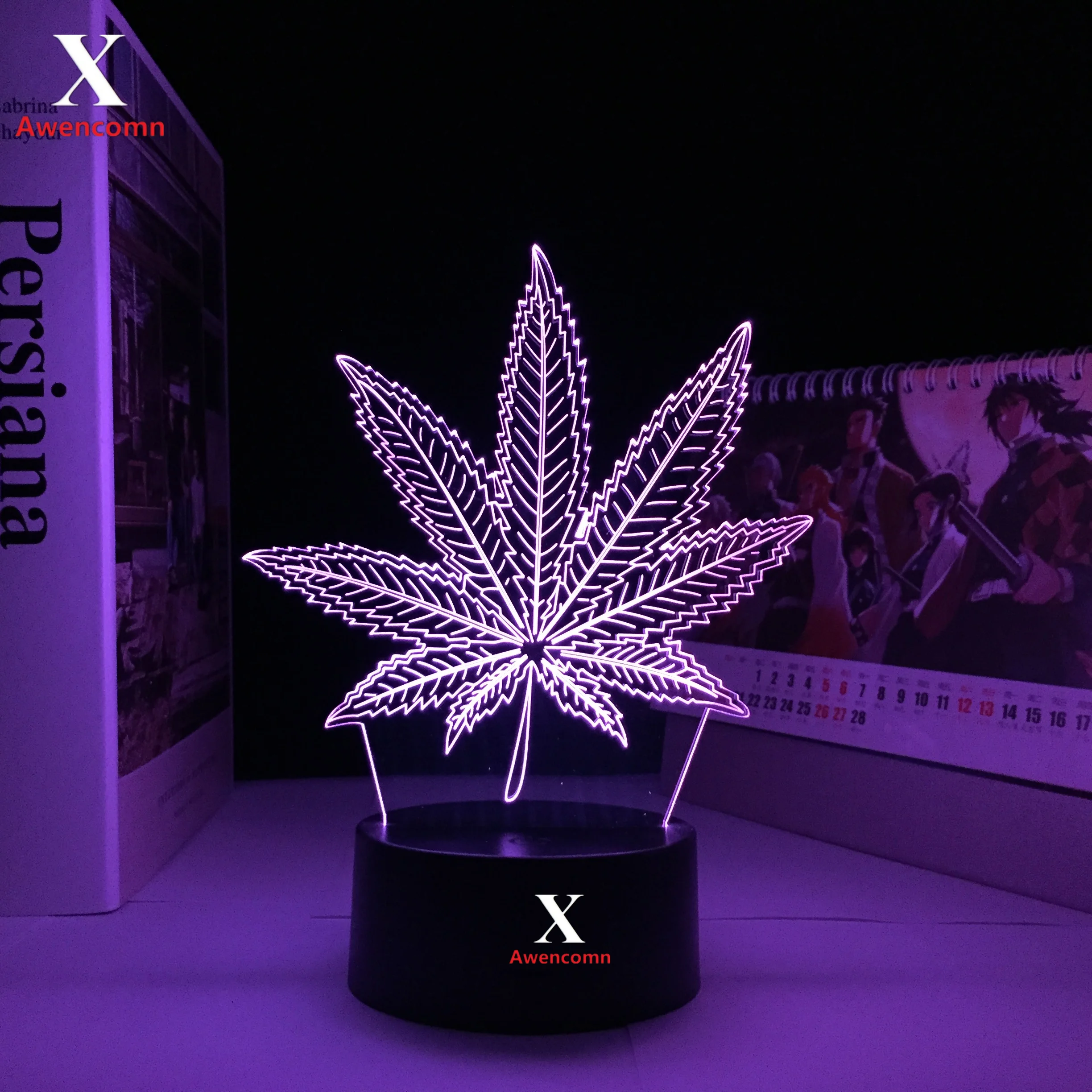 Weed UAB Battery Powered Table Lamp Acrylic LED Night Light Color Changing Touch Sensor Home Decor Light Bedroom Nightlight 
Weed UAB Battery Powered Table Lamp Acrylic LED Night Light Color Changing Touch Sensor Home Decor Light Bedroom Nightlight