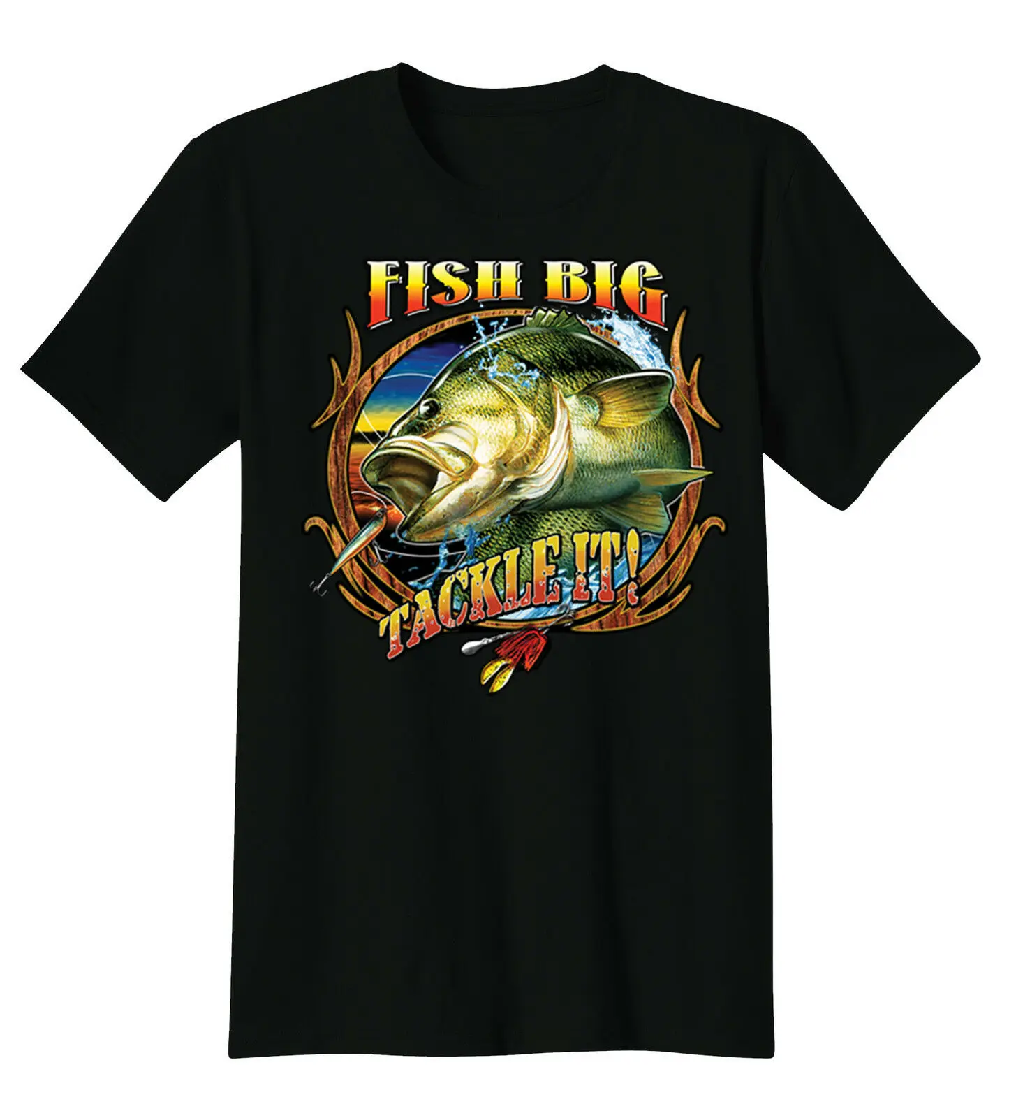 Fish Big Tackle It. Funny Fresh Water Fishing Bass Anglers T-Shirt 100% Cotton O-Neck Summer Short Sleeve Casual Mens T-shirt
Fish Big Tackle It. Funny Fresh Water Fishing Bass Anglers T-Shirt 100% Cotton O-Neck Summer Short Sleeve Casual Mens T-shirt