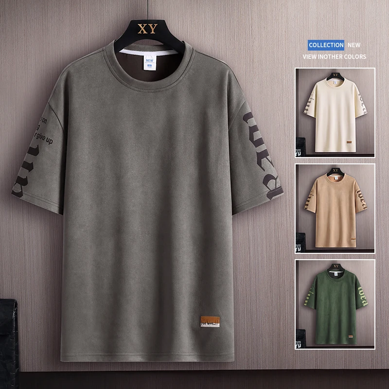 Summer fashion printed street oversized T-shirt 2023new tide suede fleece T-shirt men's crewneck casual sports short-sleeved top
Summer fashion printed street oversized T-shirt 2023new tide suede fleece T-shirt men's crewneck casual sports short-sleeved top
