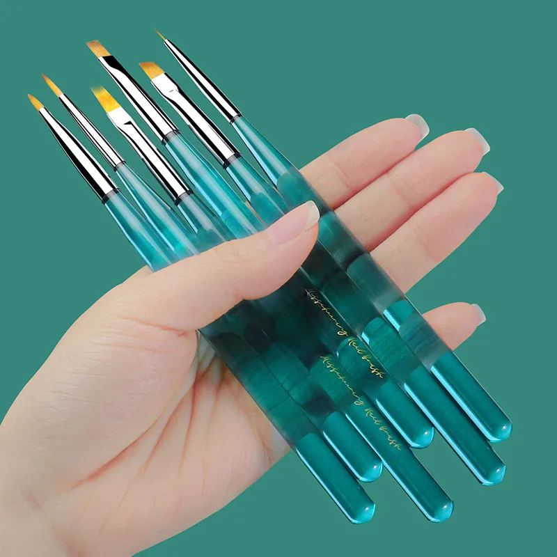 Nail Art Liner Painting Pen 3D Tips DIY Acrylic UV Gel Brushes Transparent Ocean Blue Handle French Design Manicure Tool
Nail Art Liner Painting Pen 3D Tips DIY Acrylic UV Gel Brushes Transparent Ocean Blue Handle French Design Manicure Tool