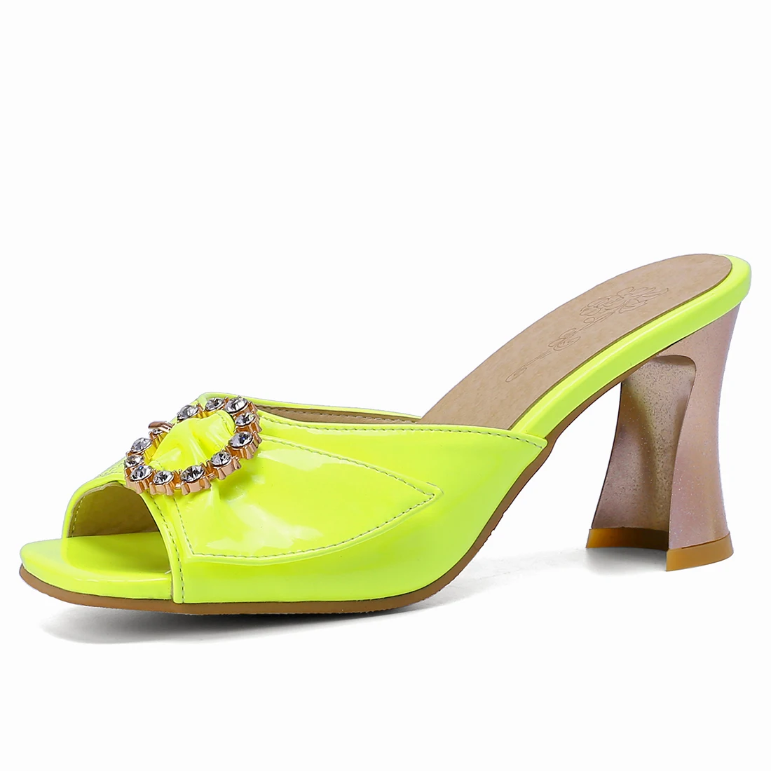Summer Woman Block Heel Slides with Rhinestones Fashion Patent Leather Outdoor Slippers Open Toe Slip On Sandals Gold, Purple
Summer Woman Block Heel Slides with Rhinestones Fashion Patent Leather Outdoor Slippers Open Toe Slip On Sandals Gold, Purple