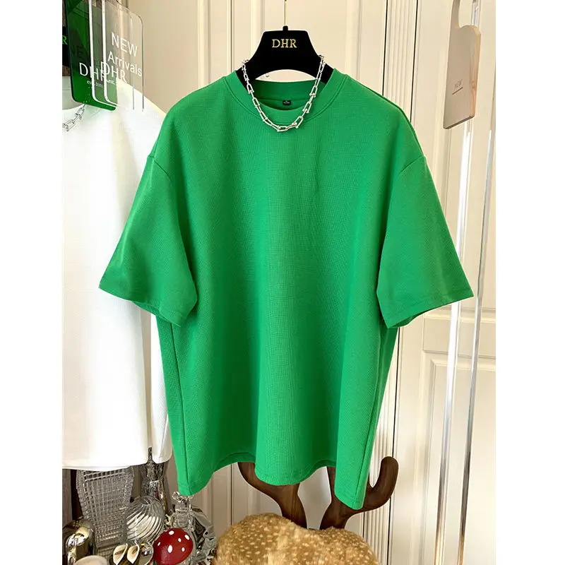 SuperAen Waffle Short-sleeved Solid O Neck T-shirt Women's Loose All Match Casual Spring/summer 2022 New Style Tops
SuperAen Waffle Short-sleeved Solid O Neck T-shirt Women's Loose All Match Casual Spring/summer 2022 New Style Tops