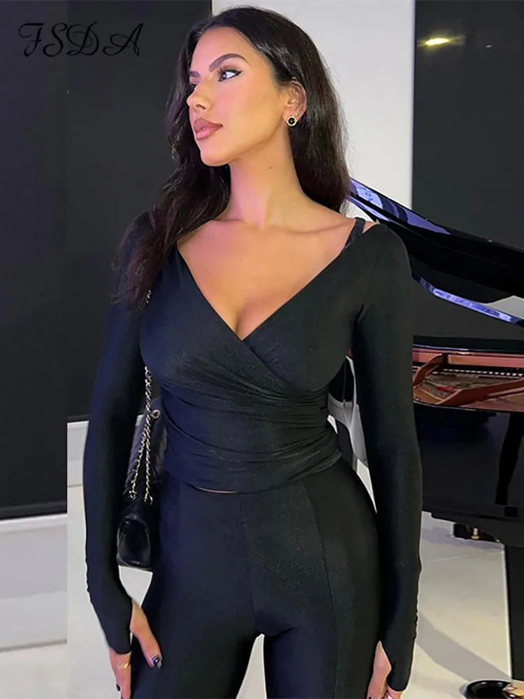FSDA 2022 черный спортивный костюм, женский Топ с длинным рукавом, рубашка и брюки, леггинсы, повседневный комплект из двух предметов, сексуальн...
FSDA 2022 черный спортивный костюм, женский Топ с длинным рукавом, рубашка и брюки, леггинсы, повседневный комплект из двух предметов, сексуальн...