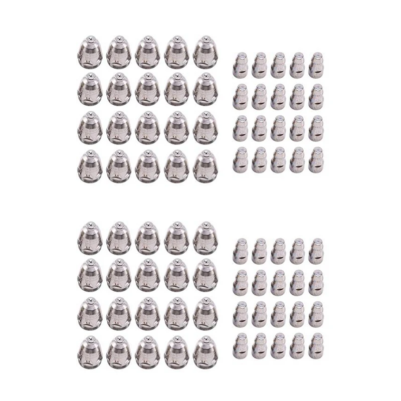 TOP 80Pcs P80 Nozzle/Tip Electrode Consumables Plasma Cutting Torch Spare Parts Accessories 1.1Mm 
TOP 80Pcs P80 Nozzle/Tip Electrode Consumables Plasma Cutting Torch Spare Parts Accessories 1.1Mm