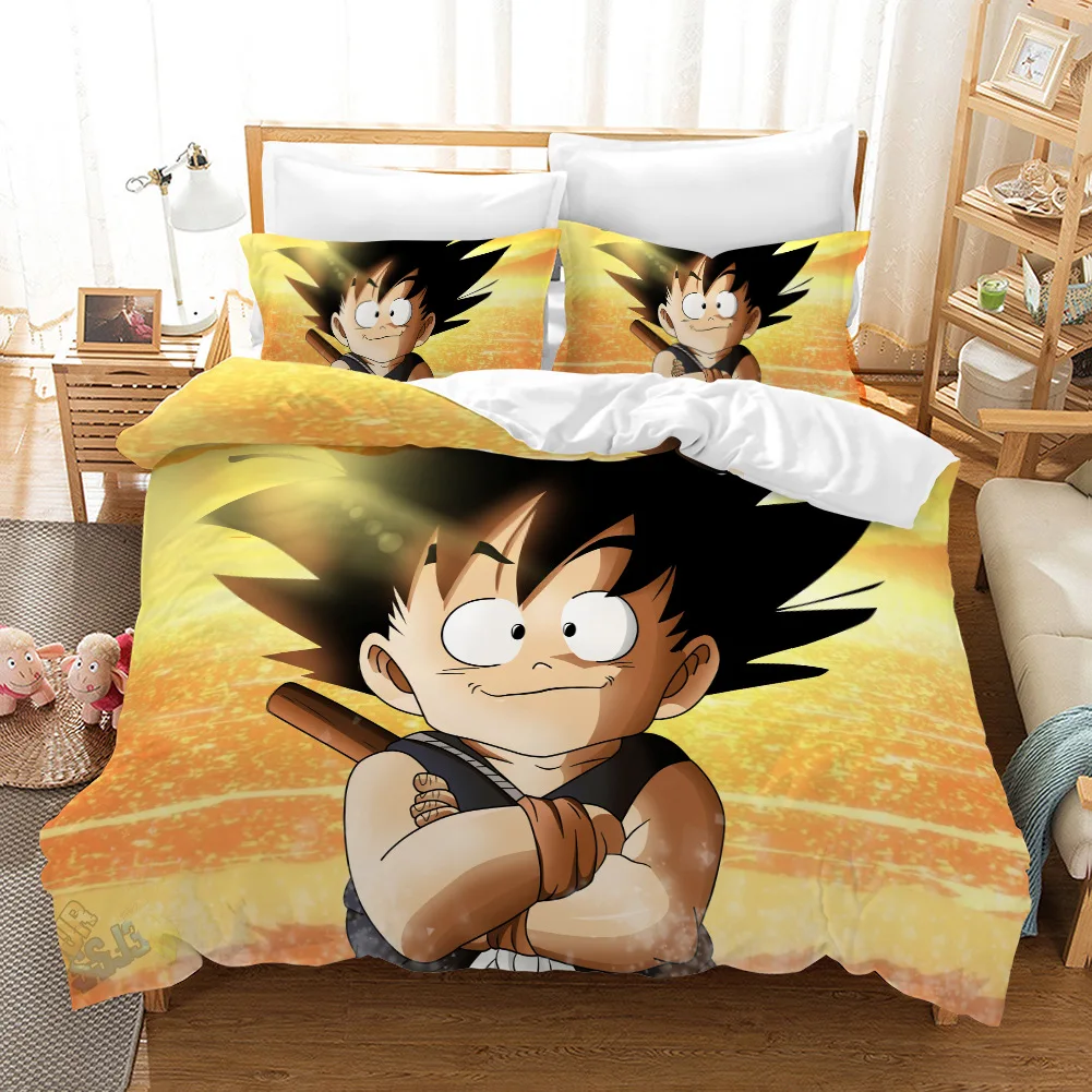 Children's Three-piece DRAGON BALL Boy and Girl Solid Color Cartoon ChiChi Quilt Cover SSJ Goku Pillowcase 1.5m1.8m Bedding
Children's Three-piece DRAGON BALL Boy and Girl Solid Color Cartoon ChiChi Quilt Cover SSJ Goku Pillowcase 1.5m1.8m Bedding