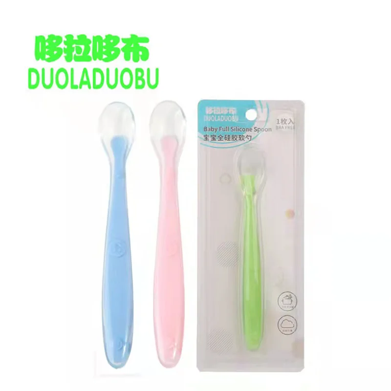 DUOLADUOBU 2022 New Baby Soft Silicone Children's Spoon Candy Color Spoon Children's Food Baby Feeding Tool Baby Spoon.
DUOLADUOBU 2022 New Baby Soft Silicone Children's Spoon Candy Color Spoon Children's Food Baby Feeding Tool Baby Spoon.
