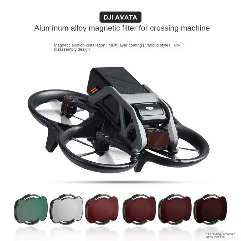 UV Filter Len Cap With High-end Material Aluminum Alloy Light Weight Magnetic Attraction Nano Coating Process For Dji Avata
UV Filter Len Cap With High-end Material Aluminum Alloy Light Weight Magnetic Attraction Nano Coating Process For Dji Avata