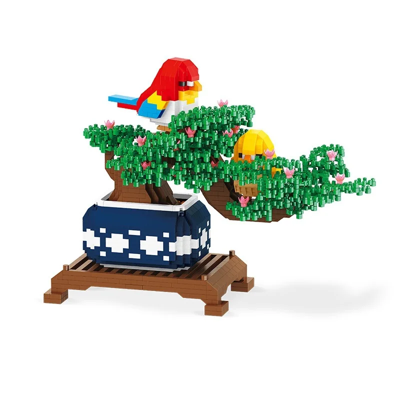 City Creativity Pine Bonsai Bird Home Ornament Micro Building Blocks Bricks Toys Christmas Gifts
City Creativity Pine Bonsai Bird Home Ornament Micro Building Blocks Bricks Toys Christmas Gifts
