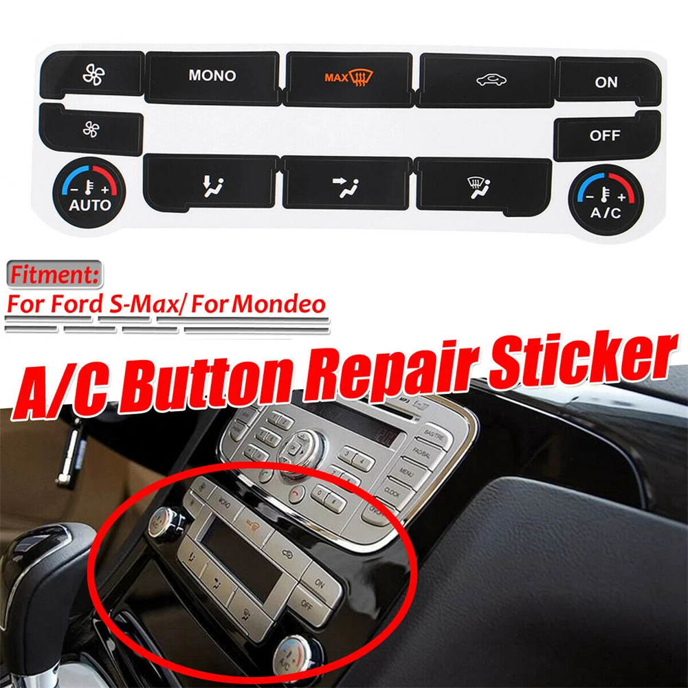 A Set Of Stickers A/C Button Sticker Fits For Ford S-Max Air Conditioner Temperature Control Button Repair Decal Black Sticker
A Set Of Stickers A/C Button Sticker Fits For Ford S-Max Air Conditioner Temperature Control Button Repair Decal Black Sticker