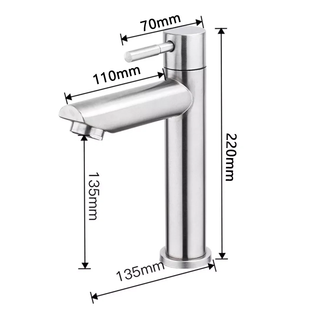 Kitchen Basin Sink Faucet Tap Bathroom Stainless Steel Single Cooled Corrosion Resistant Home Hardware
Kitchen Basin Sink Faucet Tap Bathroom Stainless Steel Single Cooled Corrosion Resistant Home Hardware