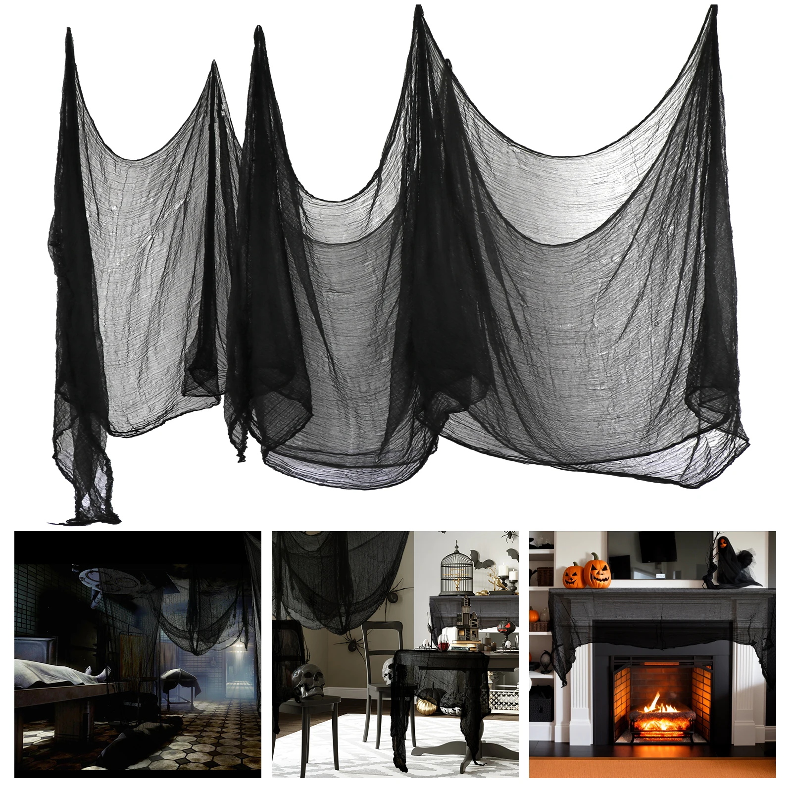 Ourwarm Creepy Cloth Halloween Decor Scary Party Scene Prop Horror House Window Table Door Net Black Yarn For Outdoors Doorway
Ourwarm Creepy Cloth Halloween Decor Scary Party Scene Prop Horror House Window Table Door Net Black Yarn For Outdoors Doorway