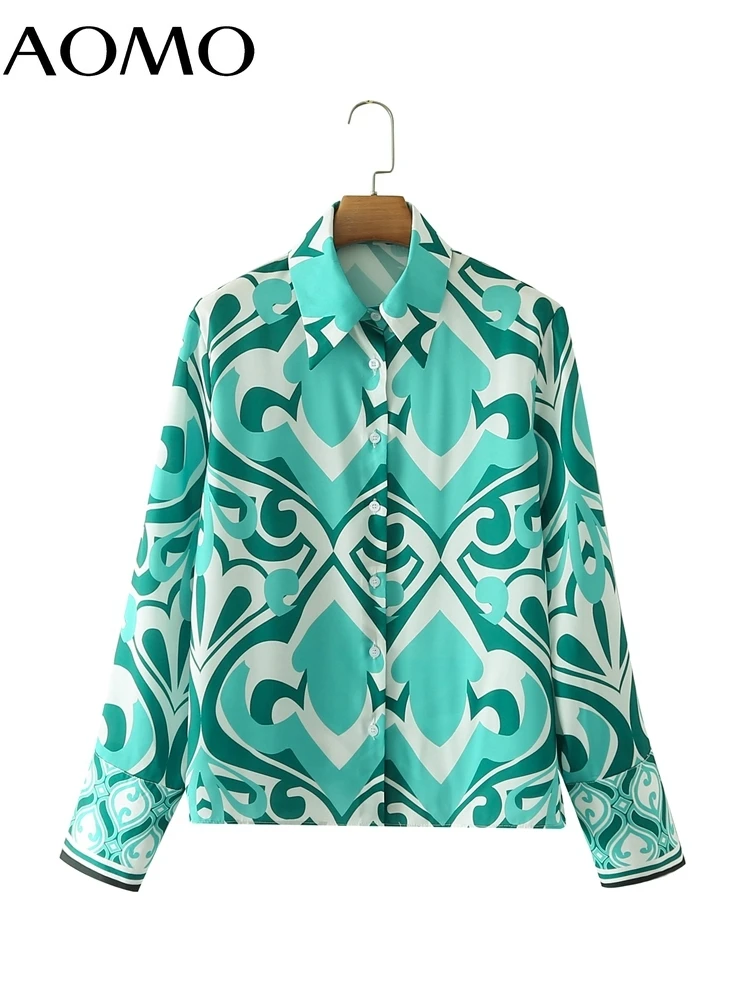 AOMO Women Vintage Green Floral Print Shirt Long Sleeve 2022 Chic Female High Street Loose Shirt 5X56A
AOMO Women Vintage Green Floral Print Shirt Long Sleeve 2022 Chic Female High Street Loose Shirt 5X56A