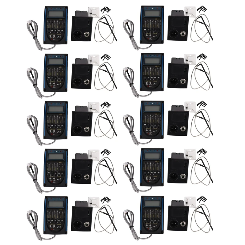 10X 5 Band EQ Equalizer Pickup, Acoustic Guitar Preamplifier Tuner With LCD Tuner And Volume Control LC-5
10X 5 Band EQ Equalizer Pickup, Acoustic Guitar Preamplifier Tuner With LCD Tuner And Volume Control LC-5