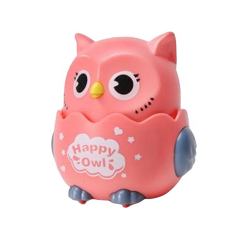 

FBIL-Press Animal Sliding Toy Press Owl Cartoon Animal Press Toy With Cage