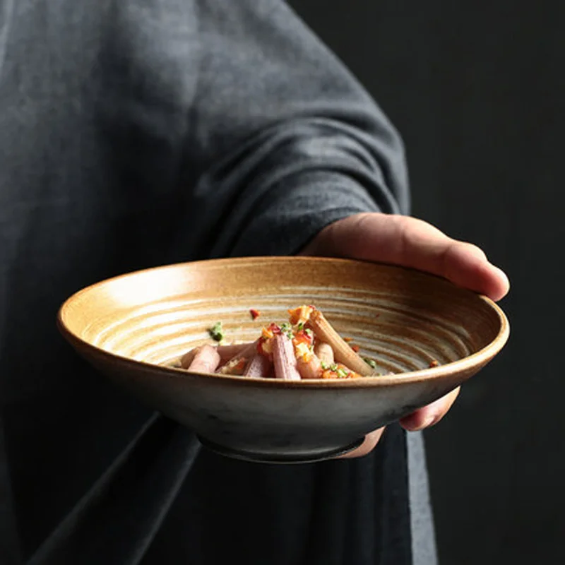 FANCITY Jingdezhen ceramic noodle bowl simple soup bowl Japanese-style rough pottery rice bowl commercial handmade hat bowl sa
FANCITY Jingdezhen ceramic noodle bowl simple soup bowl Japanese-style rough pottery rice bowl commercial handmade hat bowl sa